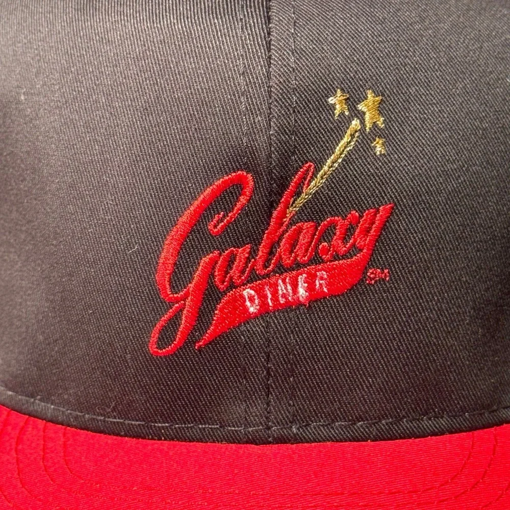 Vintage Galaxy Diner Snapback‎ Trucker Hat Black Red